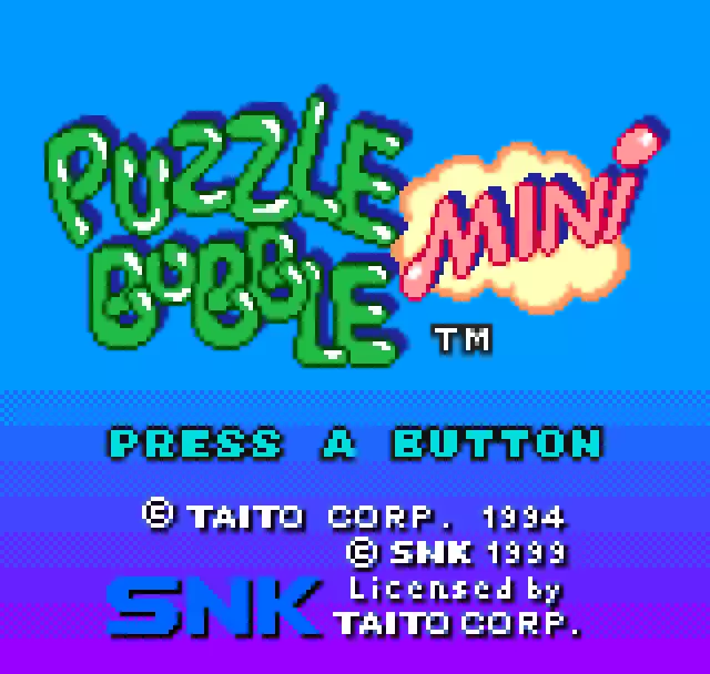Image n° 1 - screenshots  : Puzzle Bobble Mini